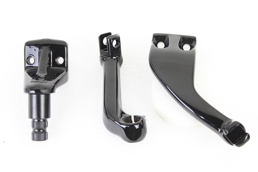 HARLEY Black Driver Replica Fußrastenhalter Set passend für 1982-1994 FXR, 1982-1994 FXR,