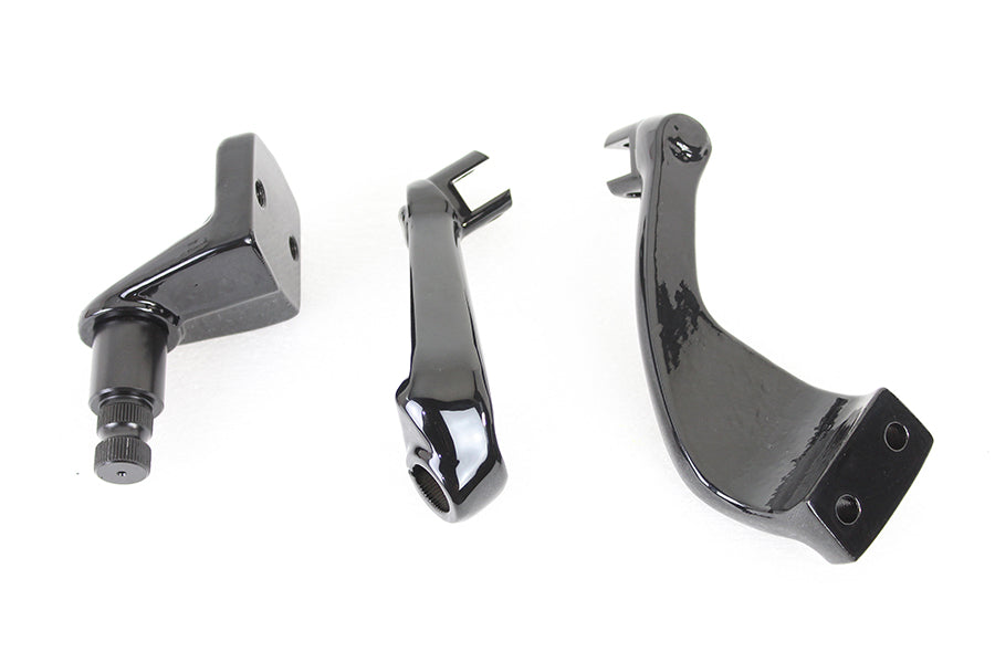 HARLEY Black Driver Replica Fußrastenhalter Set passend für 1982-1994 FXR, 1982-1994 FXR,