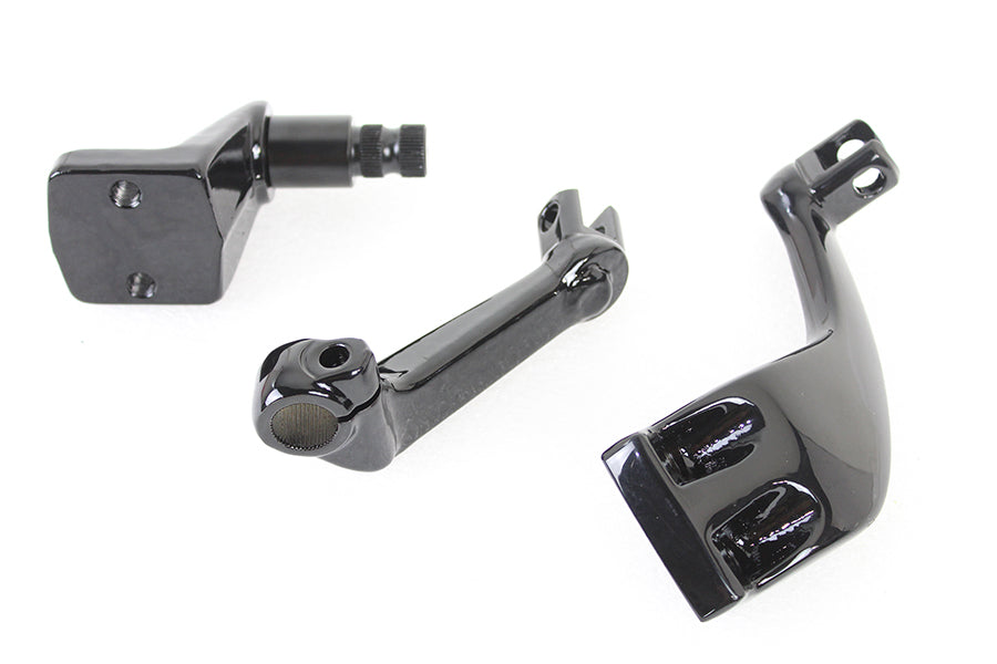 HARLEY Black Driver Replica Fußrastenhalter Set passend für 1982-1994 FXR, 1982-1994 FXR,