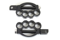 HARLEY Knuckle Fußrasten-Set Schwarz Passend für 0-  Alle Modelle mit weiblichem Montageblock