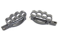 HARLEY Knuckle Fußrasten-Set Schwarz Passend für 0-  Alle Modelle mit weiblichem Montageblock