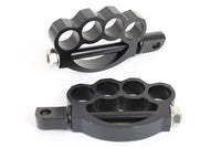 HARLEY Knuckle Fußrasten-Set Schwarz Passend für 0-  Alle Modelle mit weiblichem Montageblock