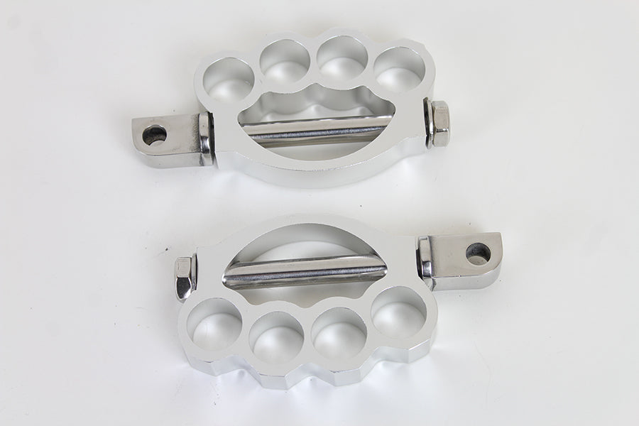 HARLEY Knuckle Fußrastensatz Chrom Passend für 0- Alle, Modelle mit weiblichem Montageblock