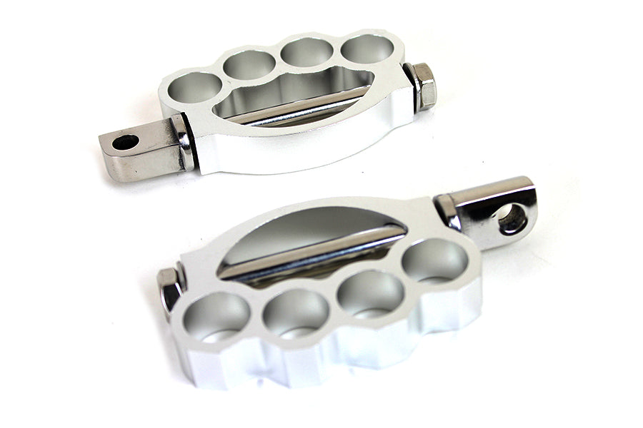 HARLEY Knuckle Fußrastensatz Chrom Passend für 0- Alle, Modelle mit weiblichem Montageblock