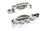 HARLEY Knuckle Fußrastensatz Chrom Passend für 0- Alle, Modelle mit weiblichem Montageblock