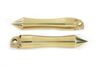 HARLEY Solid Brass Pirate Spike Footpeg Set fits 0-  All,