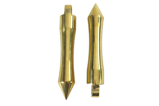 HARLEY Solid Brass Pirate Spike Footpeg Set Fits 0-  All, models with female mounting block