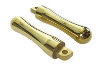 HARLEY Brass Contour Footpeg Set Fits 0-  All, models with female mounting block