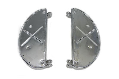 HARLEY Replica Driver Half Moon Shape Footboard Set fits 1940-1984 FL,  1940-1948 U,  1940-1952 W,  1941-1972 G,