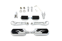 HARLEY Flame Style Heel Rest and Footpeg Kit Fits 0-  All, models with male end pegs