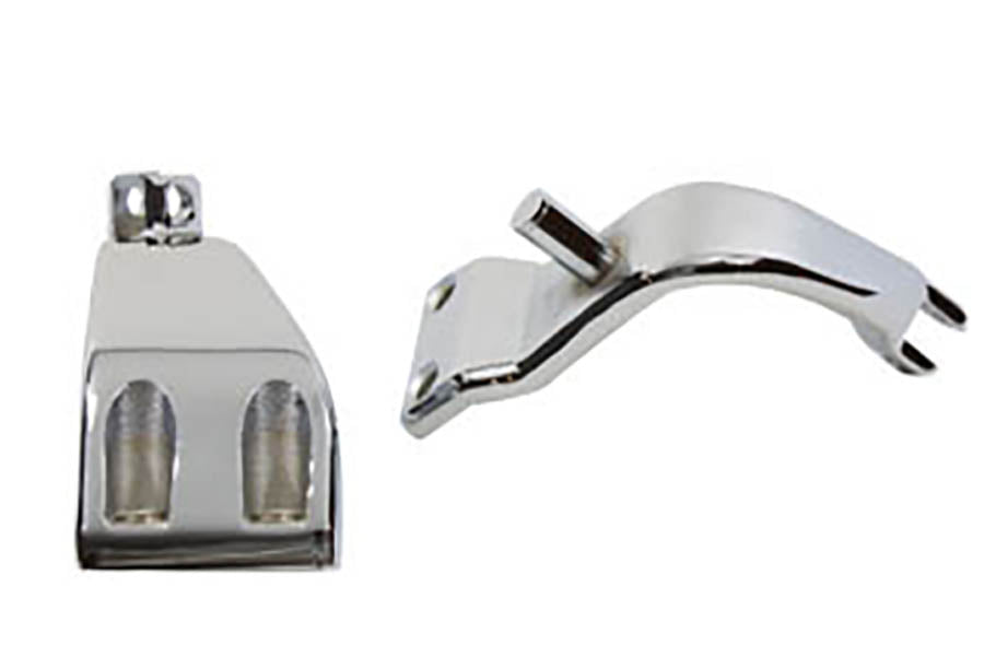 HARLEY FXD Fahrer-Fußrastenhalter-Set Chrom passend für 1991–2017 FXD,