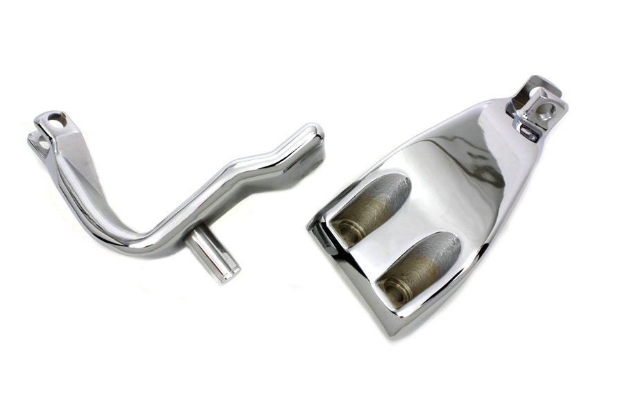 HARLEY FXD Fahrer-Fußrastenhalter-Set Chrom passend für 1991–2017 FXD,