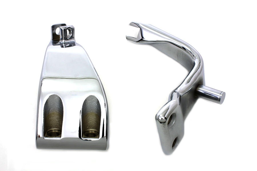 HARLEY FXD Fahrer-Fußrastenhalter-Set Chrom passend für 1991–2017 FXD,