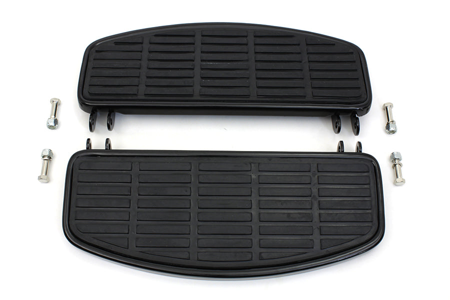 HARLEY Driver Black 'D' Shape Footboard Set fits 1966-1984 FL,  1966-1973 G,