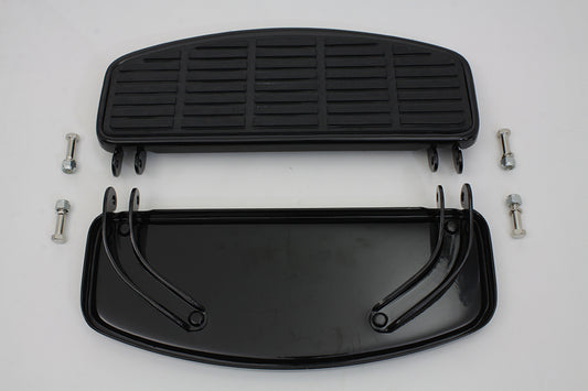 HARLEY Driver Black 'D' Shape Footboard Set fits 1966-1984 FL,  1966-1973 G,