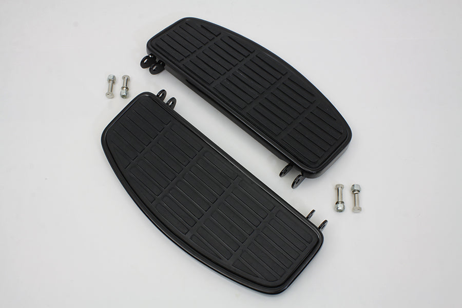 HARLEY Driver Black 'D' Shape Footboard Set fits 1966-1984 FL,  1966-1973 G,