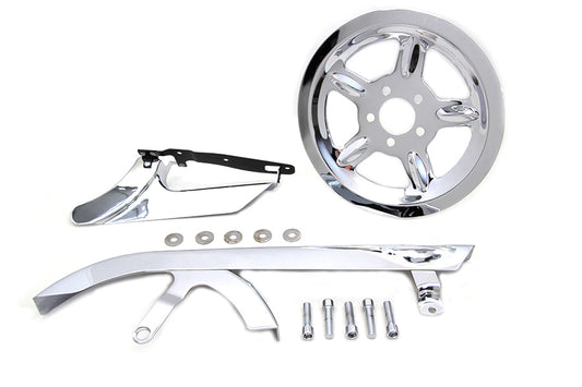 HARLEY Chrom-Riemenschutz- und Riemenscheibenabdeckungskit passend für 2004-UP XL,