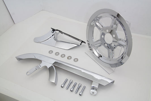 HARLEY Chrom-Riemenschutz- und Riemenscheibenabdeckungskit passend für 2004-UP XL,