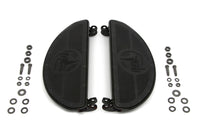 HARLEY World's Fair Style Half Moon Footboard Set Black fits 1936-1973 G,  1936-1952 W,  1936-1952 EL,  1941-1984 FL,