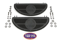 HARLEY World's Fair Style Half Moon Footboard Set Black fits 1936-1973 G,  1936-1952 W,  1936-1952 EL,  1941-1984 FL,