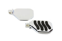 HARLEY Chrome Mini Trittbrett-Set mit Wellendesign Passend für 0- Custom, zur Anwendung zum Ersetzen von Fußrasten mit