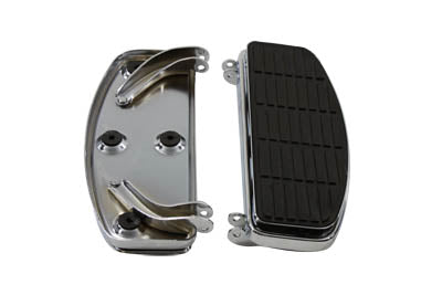 HARLEY Driver Chrome 'D' Shape Footboard Set fits 1940-1984 FL,  1940-1946 U,  1940-1952 W,  1941-1972 G,