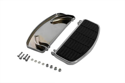 HARLEY Driver Chrome 'D' Shape Footboard Set fits 1940-1984 FL,  1940-1946 U,  1940-1952 W,  1941-1972 G,