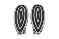 HARLEY Fahrer-Trittbrett-Set im Teardrop-Design, passend für FLT Modelle ab Baujahr 1980, FLST Modelle ab Baujahr 1986, FLT Modelle ab Baujahr 1980,