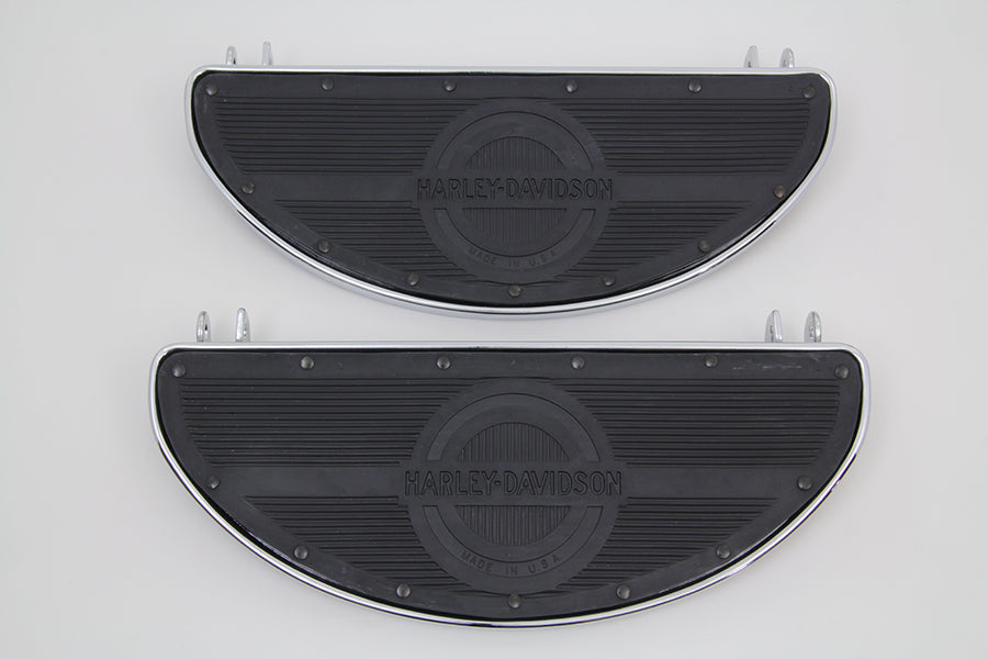 HARLEY-Replika-Fahrertrittbretter-Set mit Logo, passend für FL-Modelle von 1940-1984, U-Modelle von 1940-1946, W-Modelle von 1940-1952, 194