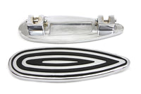 HARLEY Billet Trittbrett-Set Chrom Passend für 1980-UP FLT, 1986-UP FLST, 1980-UP FLT,