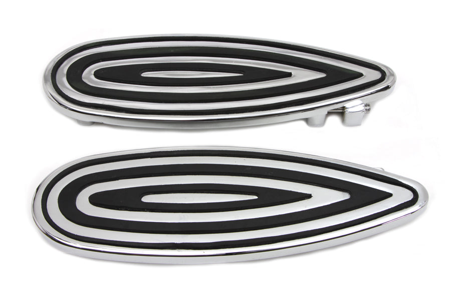 HARLEY Billet Trittbrett-Set Chrom Passend für 1980-UP FLT, 1986-UP FLST, 1980-UP FLT,