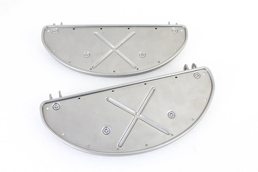 HARLEY Replica Driver Half Moon Shape Footboard Set Raw fits 1940-1984 FL,  1940-1946 U,  1940-1982 W,  1941-1972 G,  1948-1948 EL,