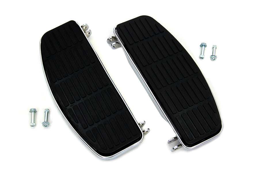 HARLEY FXRP Driver Chrome 'D' Shape Footboard Set fits 1985-1994 FXRP,