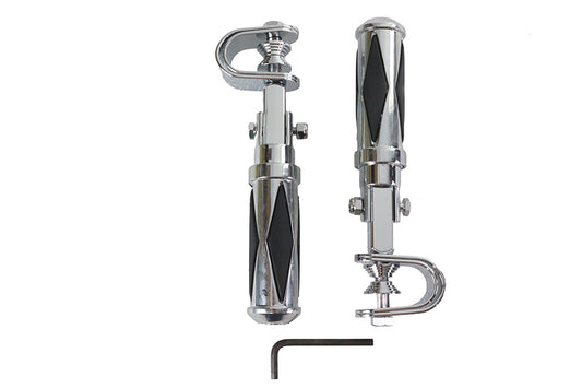 HARLEY Diamond Style Fußrasten-Set Passend für alle Modelle mit 1 Sturzbügel
