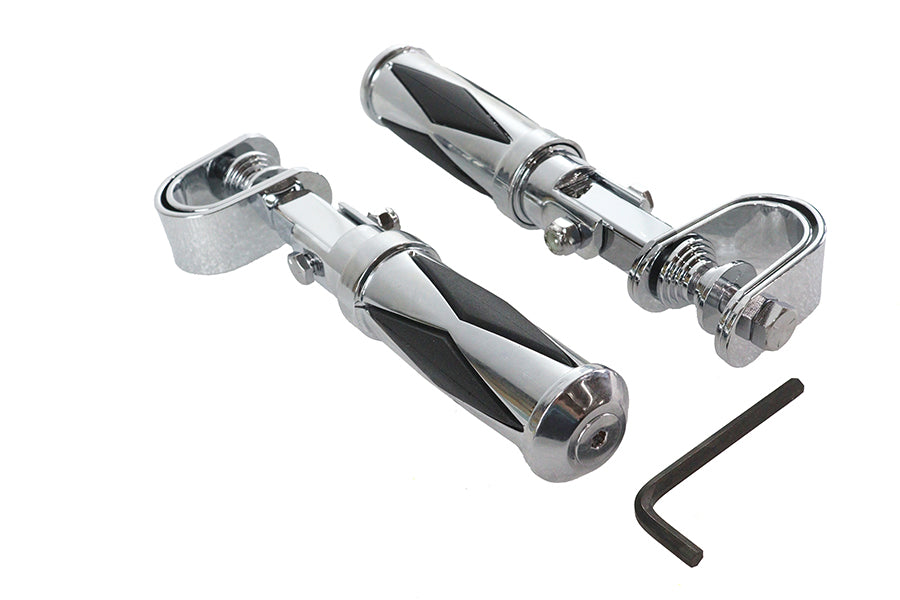 HARLEY Diamond Style Fußrasten-Set Passend für alle Modelle mit 1 Sturzbügel