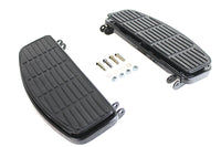 HARLEY Driver Black 'D' Shape Footboard Set fits 1940-1984 FL,  1940-1946 U,  1940-1952 W,  1941-1972 G,