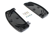 HARLEY Driver Black 'D' Shape Footboard Set fits 1940-1984 FL,  1940-1946 U,  1940-1952 W,  1941-1972 G,