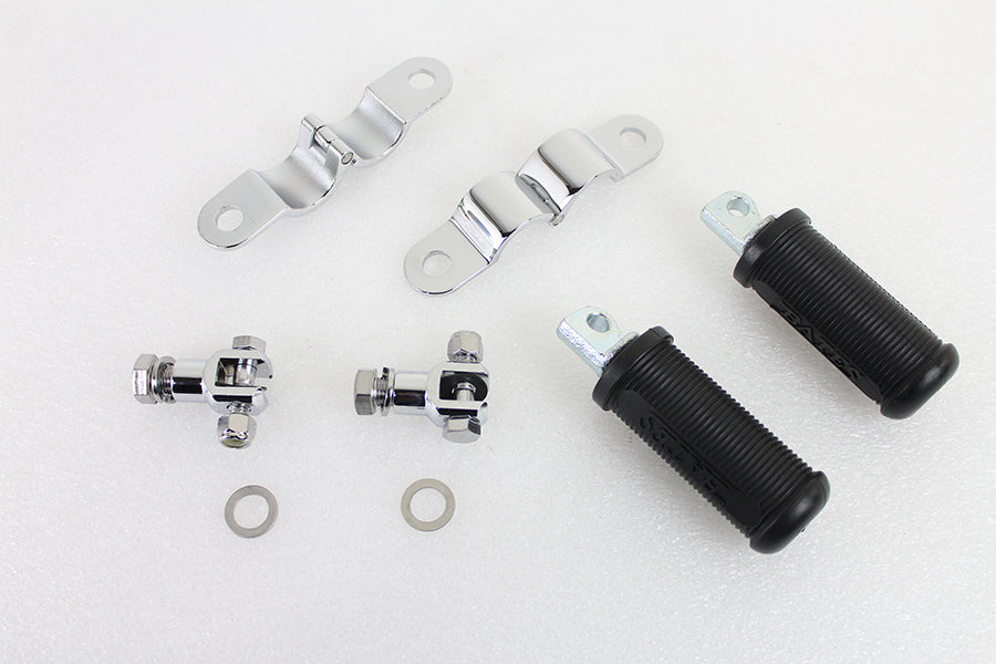 HARLEY Bates Clamp on Footpeg Set fits 0-  All, models with 1-1/8 engine bar"