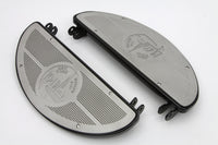 HARLEY Half Moon Trittbrett-Set, Schwarz, passend für 1941–1980 FL, 1941–1952 W,