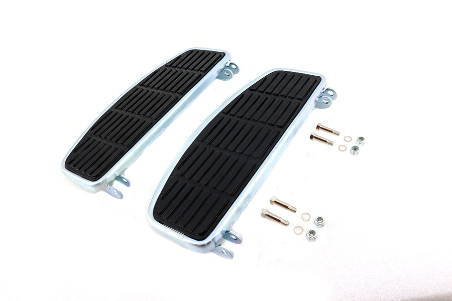 HARLEY Driver Zinc 'D' Shape Footboard Set fits 1940-1984 FL,  1940-1946 U,  1940-1952 W,  1941-1972 G,