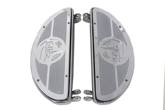 HARLEY Trittbrett-Kit „Half Moon“, Chrom, passend für FL-Modelle von 1941–1980, G-Modelle von 1936–1973, W-Modelle von 1936–1952