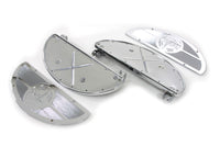 HARLEY Trittbrett-Kit „Half Moon“, Chrom, passend für FL-Modelle von 1941–1980, G-Modelle von 1936–1973, W-Modelle von 1936–1952