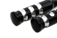 HARLEY Black Contour Grooved Fußrasten-Set Passt auf 0- Alle Modelle mit weiblicher Aufnahme