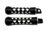 HARLEY Black Contour Agostinni Fußrastenset Passend für 0- Alle Modelle mit weiblichem Montageblock