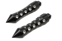 HARLEY schwarzes Agostinni Spike Style Fußrasten Set passend für 0- Alle Modelle mit weiblicher Aufnahme