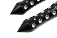 HARLEY schwarzes Agostinni Spike Style Fußrasten Set passend für 0- Alle Modelle mit weiblicher Aufnahme