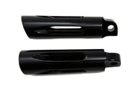 HARLEY Black Milled Style Slasher Fußrasten-Set Passend für 0- Alle, Modelle mit weiblichem Montageblock.