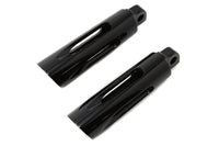 HARLEY Black Milled Style Slasher Fußrasten-Set Passend für 0- Alle, Modelle mit weiblichem Montageblock.