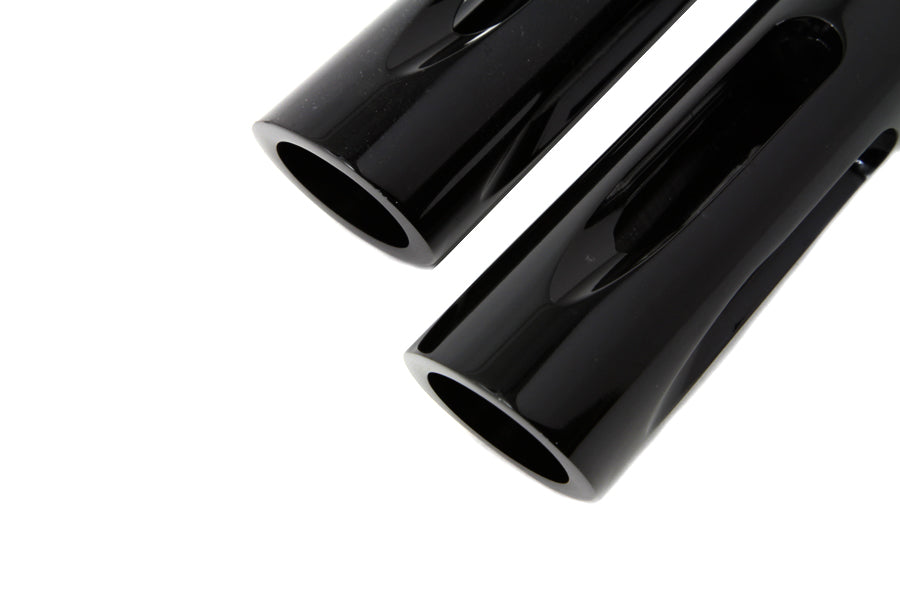 HARLEY Black Milled Style Slasher Fußrasten-Set Passend für 0- Alle, Modelle mit weiblichem Montageblock.