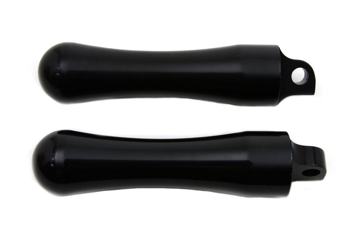 HARLEY Black Contour End Fußrasten Set Passend für 0- Alle Modelle mit weiblicher Halterung